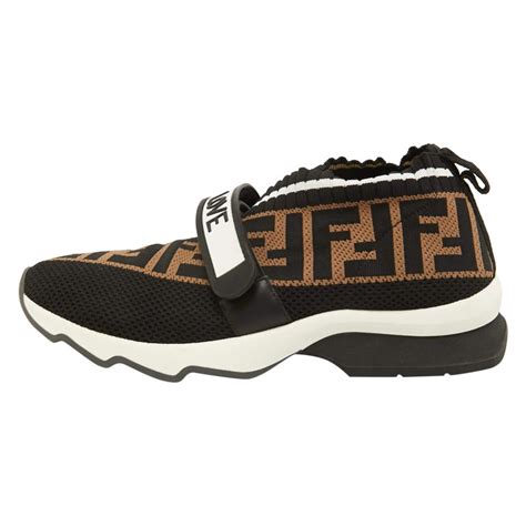 fendi zucca ribbed slip on sneakers|Fendi zucca for sale.